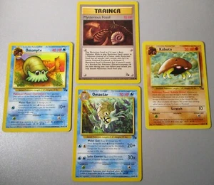 Kabuto 50/62 Omanyte 52/62 Omastar 40/62 Mysterious Fossil 4 Pokemon Card WOTC - Picture 1 of 5