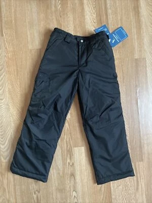 NUEVO CON ETIQUETAS Blanco Sierra Niños Bilko Nieve $50 Pantalones de Esquí Juveniles Pequeños Pantalones Aislados Negros Foto 1 de 4