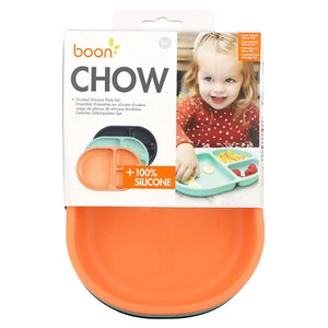 Chow, Divided Silicone Plate Set, 6m+, Assorted, 3 Pack - Picture 1 of 4