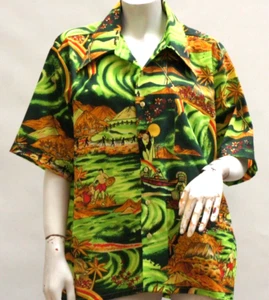 Vintage Van Cort Mens Hawaiian Shirt XL - Picture 1 of 10