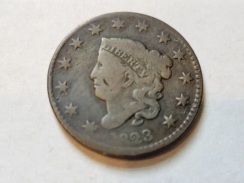 1823 coronet head large cent Cover