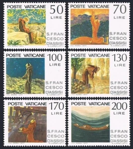 Vatican 607-612, MNH. Michel 695-700. St Francis of Assisi,750th death Ann.1977. - Picture 1 of 1