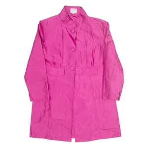 BAUM COLLECTION Womens Overcoat Jacket Purple Silk S - Picture 1 of 6