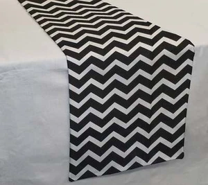 Black & White Chevron Table Runner - Picture 1 of 1