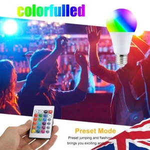 Smart Light Bulb 16 Color RGB Magic LED Spot Lamp Night Lamp with Remote Control - Picture 1 of 6