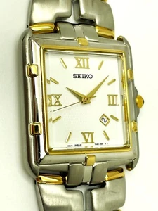 SEIKO MEN'S 7N82-5049 NON-WORKING NEVER WORN 30M TT QUARTZ ANALOG WATCH SXE878 - Picture 1 of 6
