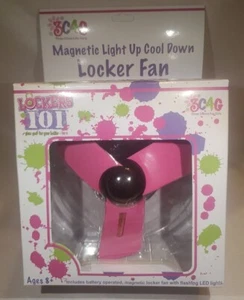Magnetic Locker Fan w/ LED Light Effects Fuchsia / Black by Lockers 101 3C4G - Picture 1 of 8