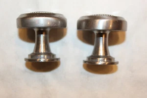 Pair of Zinc with Brushed Nickel Finish Cabinet Drawer Pulls  Q-24 - Picture 1 of 5