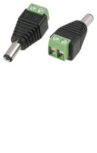 10x Stecker DC Netzteil - 2,1 x 5,5 mm Buchse auf Schraubklemme CCTV 10 Stück - Bild 1 von 1