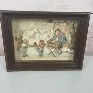 Vintage Anton Pieck 3D Shadow Box Framed THE SWINDLER - Picture 1 of 8