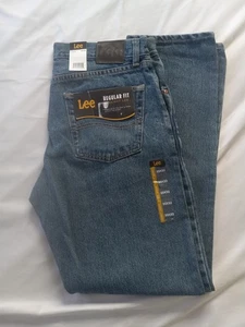 NEU - Lee Jeans Herren Größe 33x32 Denim Blue Jeans Regular Fit Medium Wash - Bild 1 von 10