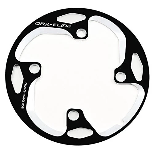 Driveline 42T Bash Guard Chainring Guard Chain Cover BCD104mm CNC Black - Image 1 of 3