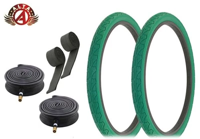 ALTA BICICLETA CRUCERO NEUMÁTICO DURADERO 26 x 1.95 GREEN CITY CAVALIER SLICK JUEGO DE 6 piezas. Foto 1 de 2