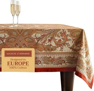 Maison d'Hermine 100% Cotton Table Cover - 60"x60" Rectangle Table cloth - Image 1 of 4
