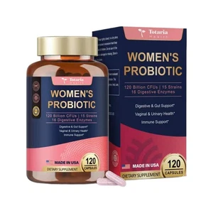 Probiotico Donna 120Miliardi di CFU-Salute Urinaria e Intestino Femminile,Supporto Digestivo - Foto 1 di 7