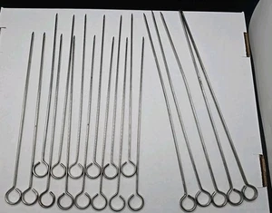 Set 19 Spazzole Barbecue Vintage Acciaio Inox 2 Misure Giappone - Foto 1 di 9