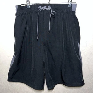 NIKE SWIM Men’s Board Shorts Size M Black Grey Gray With Pockets - Picture 1 of 4