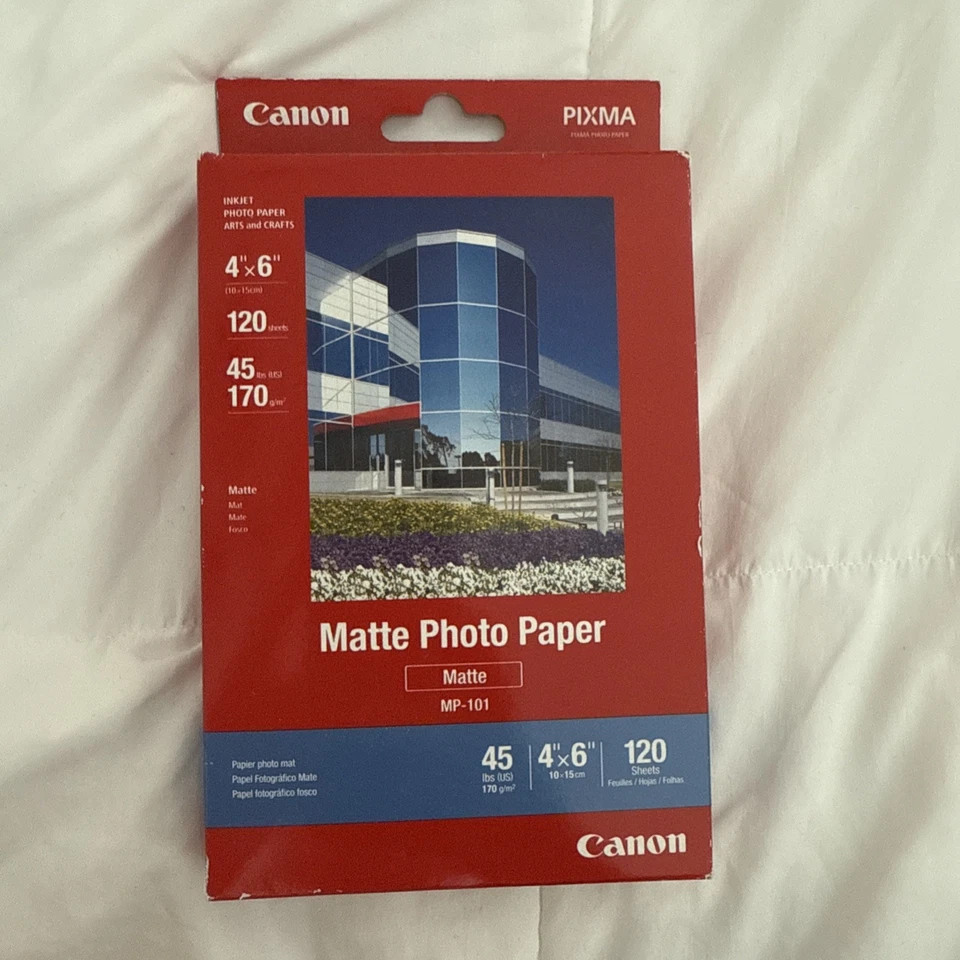 Canon Printer Photo Matte Paper, 4" x 6" 120 Sheets - Image 1 of 1
