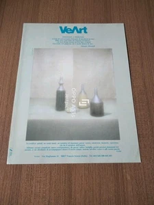 1984 VEART ARTE VETRO VASI OMAGGIO A GIORGIO MORANDI VINTAGE AD PUBBLICITA - Foto 1 di 1