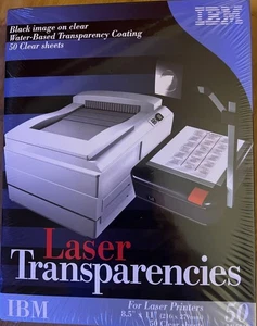 IBM Laser Transparencies 8.5x11- 50 Sheets - Picture 1 of 1
