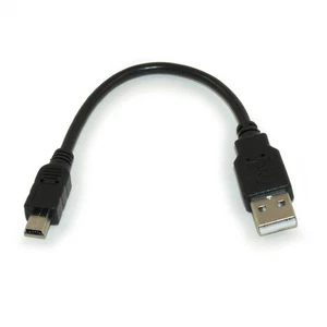 10inch USB 2.0 Certified 480Mbps Type A Male to Mini-B/5-Pin Male Cable - Picture 1 of 3
