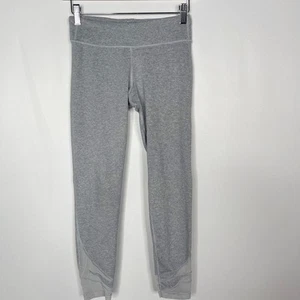 Athleta Girls XLarge 14 Gray Major League Mesh Tight Leggings Workout Pieced - Picture 1 of 11