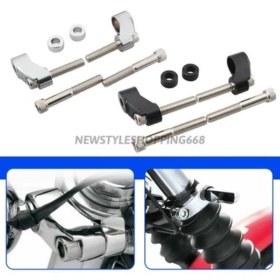 39mm 49mm Front Turn Signal Relocation Kit Aluminum For Harley Sportster Dyna Foto 1 de 4