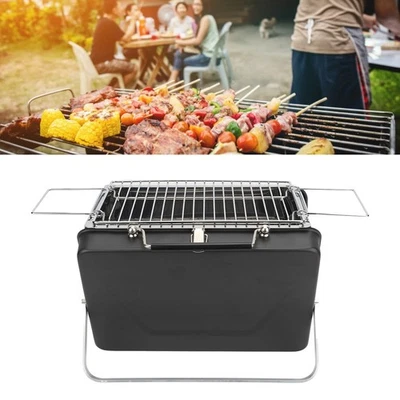 (Black)Phefop Folding Notebook Grill Black Detachable BBQ Tool For Camping - Bild 1 von 4