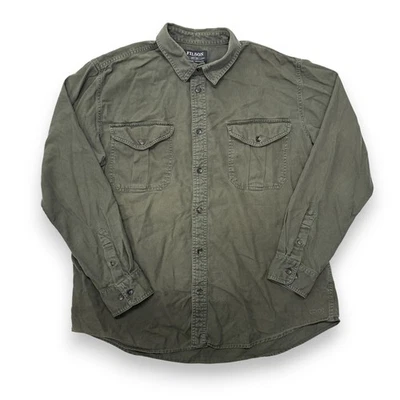 Filson Lightweight Alaskan Guide Shirt Men XL Green Button Up Long Sleeve Cotton - Image 1 of 4