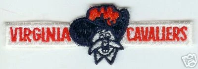 VIRGINIA CAVALIERS NCAA COLLEGE 4.25" MASCOT TEXT PATCH Cover