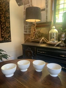 Williams Sonoma Belvedere Cream All Purpose Footed Bowls SET Of 4~ NEW Portugal - Picture 1 of 20