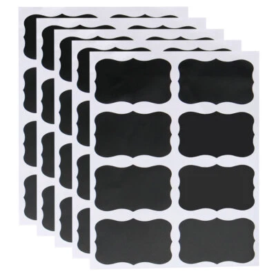 40 etiquetas de pizarra extraíbles resistentes al agua pegatinas de almacenamiento de pizarra Foto 1 de 4