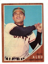 1962 Topps #133 Felipe Alou - San Francisco Giants, Near Mint Condition