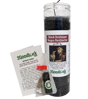 Black Destroyer Dressed Candle Kit - Negro Destructor - Image 1 of 4