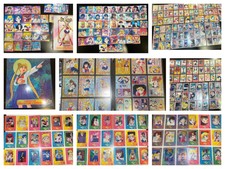 -=VINTAGE Sailor Moon 300 Card COMPLETE=- Trading Stickers 1&2 Film Action Flipz