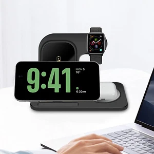 3in1 15W Foldable Fast Wireless Charger Stand For Apple Watch S11 iPhone 17 Pro - Picture 1 of 20