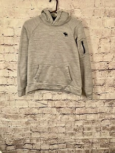 Abercrombie Kids Size 15-16 Heather Grey Spacedye Pull on Hoodie Kangaroo Pocket - Picture 1 of 6
