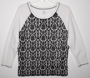 T-shirt maglietta Disney Parks Haunted Mansion stampa carta da parati donna XL manica lunga - Foto 1 di 7