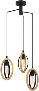 Lampada a Sospensione Basildon, 3 Luci, Vintage, Industriale, Retrò, Acciaio E L - Foto 1 di 4