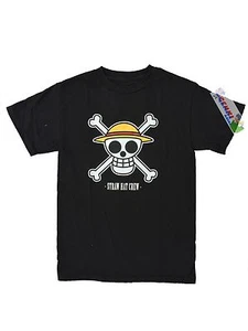 *Legit* One Piece Luffy Straw Hat Jolly Roger Skull Logo Authentic T-Shirt#86189 - Picture 1 of 1