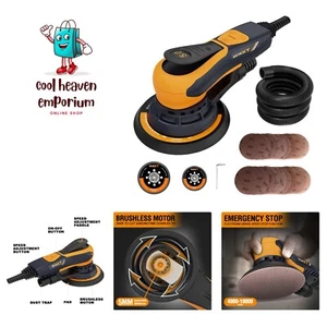 Electric 5mm Random Orbital Sander, Palm Sander with Brushless Motor, 5&6Inch... - Picture 1 of 10