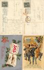 Post Cards PRE-WAR Era New Years Day Post Cards 1910, Lot of 2 Pieces PCLOT-4