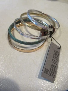 NWT Robert Lee Morris 5 Bangle Bracelet Set - Picture 1 of 8
