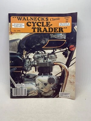 Walnecks Classic Cycle Trader Magazine March 1991 Honda Scrambler vs Suzuki X-6 - Image 1 of 4