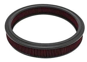 Filtro purificador de aire universal redondo de 12 x 3,5 pulgadas lavable algodón rojo Foto 1 de 1