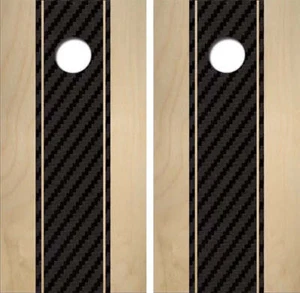 KT Cornhole Wraps Fibra de Carbono Abedul Laminado Cornhole Vinilo Envolturas/Pegatina - Imagen 1 de 1