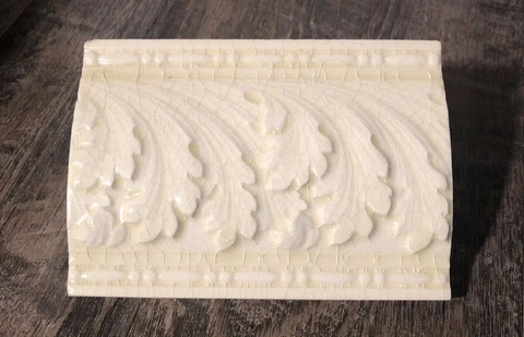 Trenton PTW Antique Tile Acanthus 1890’s Edwardian Victorian majolica glaze Cover