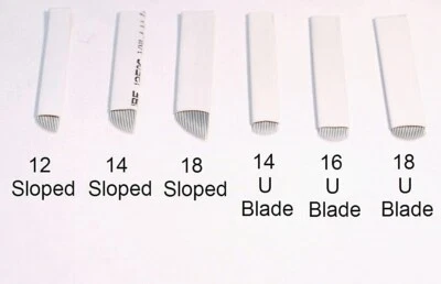 Agulhas manuais de maquiagem permanente para tatuagem de sobrancelha microblading 50 100 peças - Imagem 1 de 4