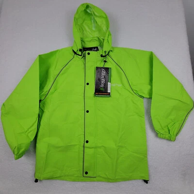 Chaqueta Reflectante Frogg Toggs Road Toad Para Hombre Pequeña S Alta Visibilidad Verde FT63133-48 Nueva Foto 1 de 4
