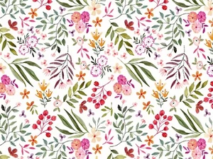 Mosaico Cerámico Panel de Acuarela Flores Hojas Salpicadero Azulejo Arte Mural - Imagen 1 de 2